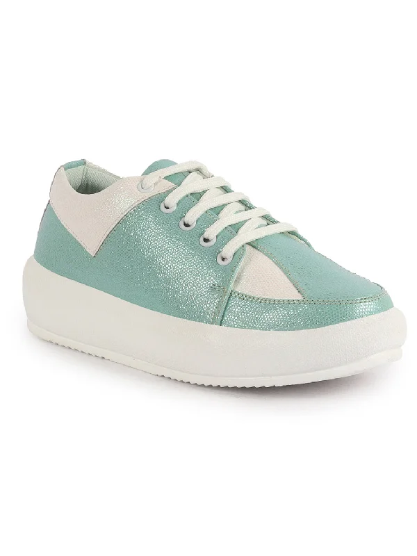 Women's casual shoes with buckles for a classic touch Women Pista Green Lightweight Height Enhancer Chunky Lace-Up Sneakers|Memory Cushion Insole|Evening Party Shoe Women's casual shoes with buckles for a classic touch Women Pista Green Lightweight Height Enhancer Chunky Lace-Up Sneakers|Memory Cushion Insole|Evening Party Shoe