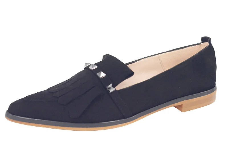 Women's Memory Foam Insole Loafers in Pink for Added Comfort 0990 - SUEDE NERO