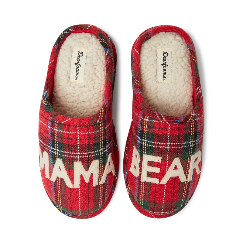 Women's Knitted Cable Pattern Slippers with a Non - Slip Sole in Cream for Indoor Comfort Dearfoams Women's Plaid Mama Bear Mom Clog House Slipper Women's Knitted Cable Pattern Slippers with a Non - Slip Sole in Cream for Indoor Comfort Dearfoams Women's Plaid Mama Bear Mom Clog House Slipper