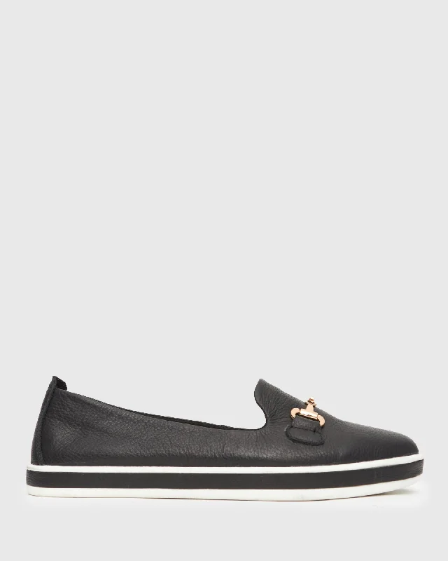 Women's Fur - Lined Loafers in Tan for a Cozy Winter Option PRE-ORDER GEORGINA Chain Trim Leather Loafers