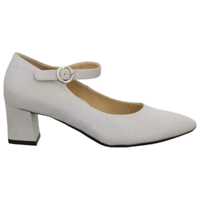 Women's casual shoes with buckles for a classic touch Ara Women's Lynden Mary Jane Pump Silver Twinkle Metallic Women's casual shoes with buckles for a classic touch Ara Women's Lynden Mary Jane Pump Silver Twinkle Metallic