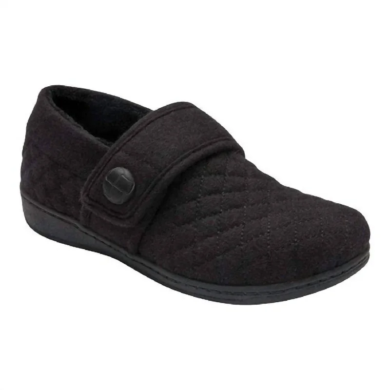 Women's Slippers with a Built - in Heel in Black for a Slightly Elevated Look Women's Slippers with a Built - in Heel in Black for a Slightly Elevated Look Jackie Terry Cloth Slipper In Black Women's Slippers with a Built - in Heel in Black for a Slightly Elevated Look Women's Slippers with a Built - in Heel in Black for a Slightly Elevated Look Jackie Terry Cloth Slipper In Black