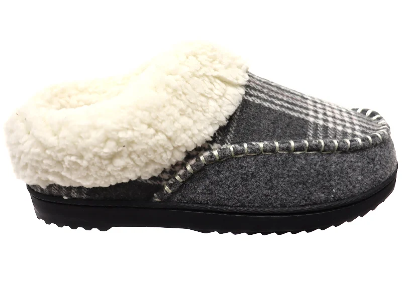 Women's Ballet Flat - Style Slippers with a Rhinestone Embellishment in Silver for a Glamorous Touch Dearfoams Womens Comfortable Nyla Felted & Plaid Moc Toe Clog Slippers Women's Ballet Flat - Style Slippers with a Rhinestone Embellishment in Silver for a Glamorous Touch Dearfoams Womens Comfortable Nyla Felted & Plaid Moc Toe Clog Slippers