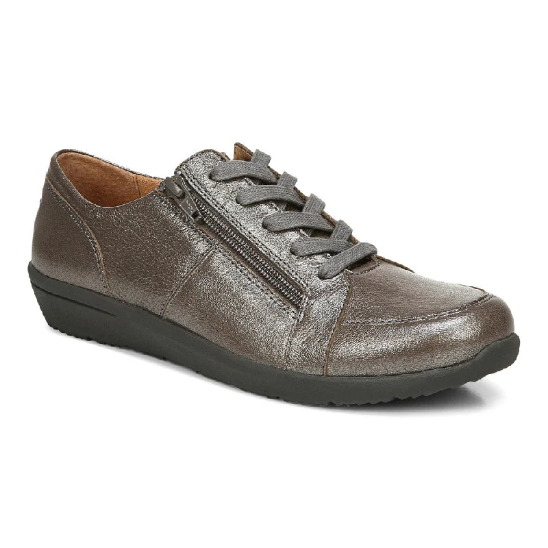 Women's casual shoes in black for a timeless color Vionic Abigail Lace Up Pewter