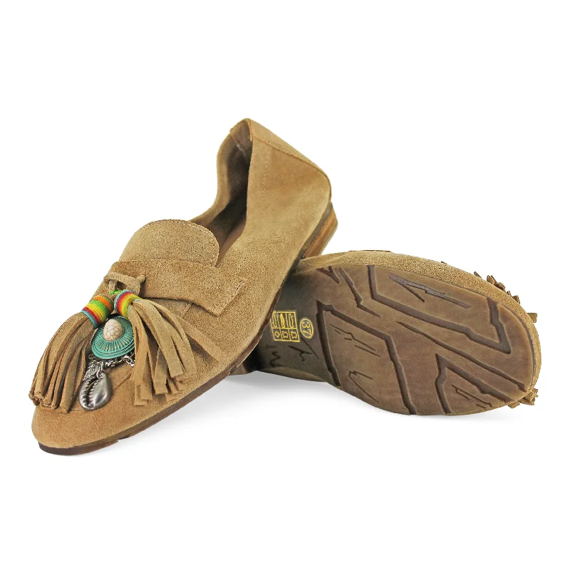 Women's Memory Foam Insole Loafers in Pink for Added Comfort T3506 - Camel Crosta
