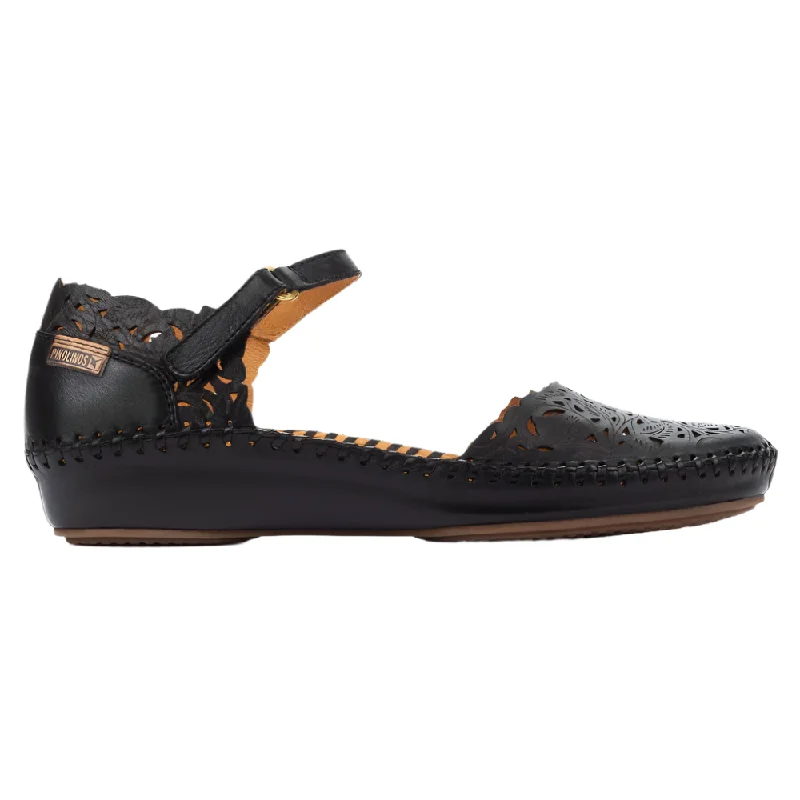 Women's casual shoes for a coffee date Pikolinos Women's P. Vallarta Ballet Pump Black & Brandy Women's casual shoes for a coffee date Pikolinos Women's P. Vallarta Ballet Pump Black & Brandy