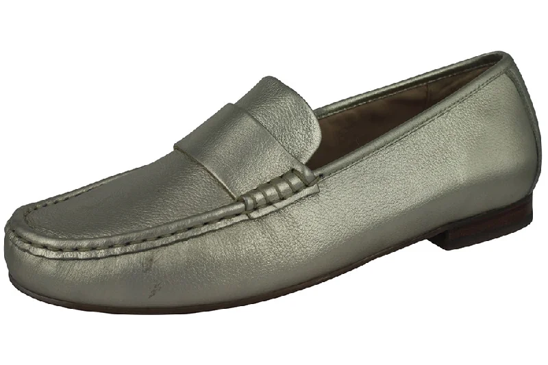 Women's Geometric - Patterned Loafers in Multicolor for a Fashion - Forward Look 20102 - PLATINUM Women's Geometric - Patterned Loafers in Multicolor for a Fashion - Forward Look 20102 - PLATINUM