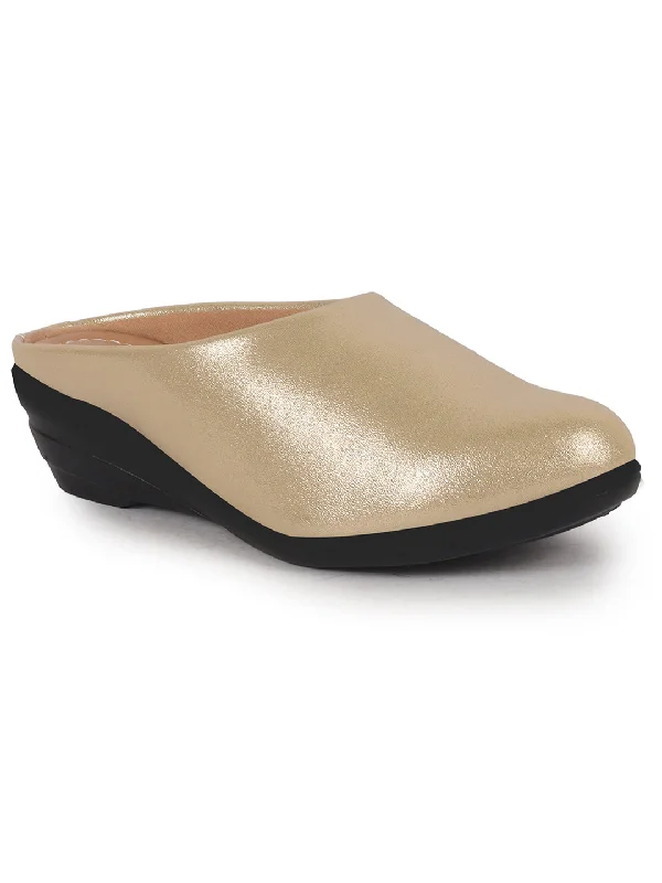 Women's casual suede shoes for a soft texture Women Gold Shimmery Platform Wedge Heel Back Open Slip On Shoes for Party|Formal Dress Ballerina|Lightweight All Day Formal Shoes Women's casual suede shoes for a soft texture Women Gold Shimmery Platform Wedge Heel Back Open Slip On Shoes for Party|Formal Dress Ballerina|Lightweight All Day Formal Shoes