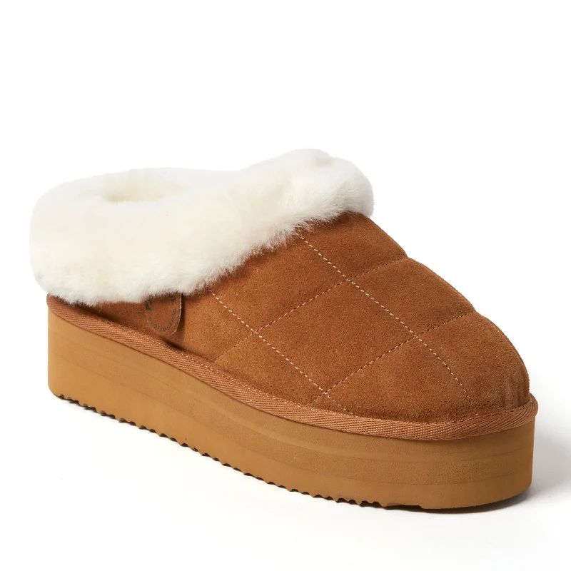 Women's Backless Slippers with a Furry Trim in Light Pink for a Cute and Casual Look Fireside by Dearfoams Women's Bendigo Genuine Shearling Quilted Platform Clog Women's Backless Slippers with a Furry Trim in Light Pink for a Cute and Casual Look Fireside by Dearfoams Women's Bendigo Genuine Shearling Quilted Platform Clog