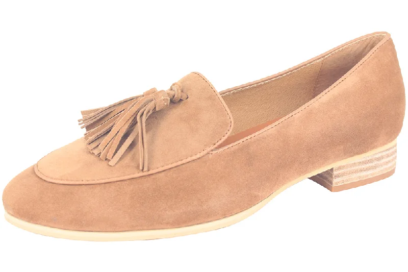 Women's Bow - Embellished Loafers in Red for a Feminine Touch 706 - SUEDE BUTTERSCOTCH