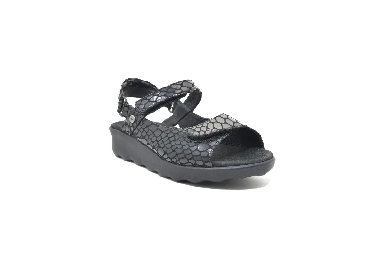 Plus Size Women's Wide - Width Platform Sandals in Black for Added Comfort and HeightWOLKY Nubbi Plus Size Women's Wide - Width Platform Sandals in Black for Added Comfort and HeightWOLKY Nubbi