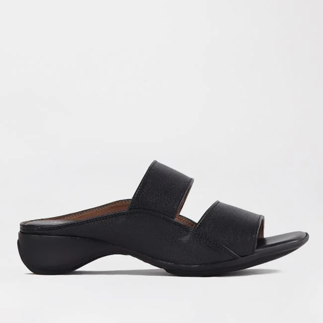 Women's Cork - Soled Espadrille Sandals with a Rope - Trimmed Upper in Navy for a Summer VibeSlip-on Mule Sandal in Black - 12317 Women's Cork - Soled Espadrille Sandals with a Rope - Trimmed Upper in Navy for a Summer VibeSlip-on Mule Sandal in Black - 12317
