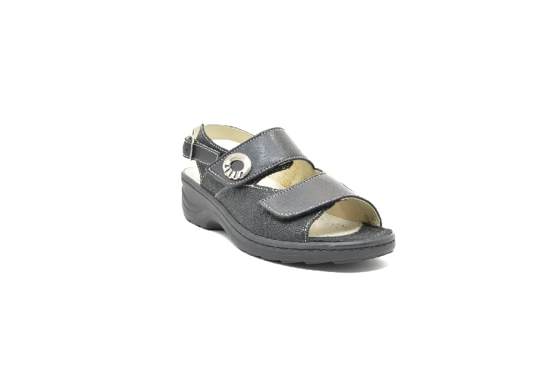 Women's Cork - Soled Espadrille Sandals with a Rope - Trimmed Upper in Navy for a Summer VibeFIDELIO Hedi Women's Cork - Soled Espadrille Sandals with a Rope - Trimmed Upper in Navy for a Summer VibeFIDELIO Hedi