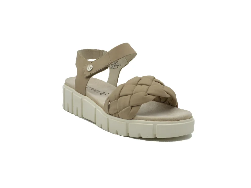 Sustainable Women's Recycled Material Sandals in Beige for Eco - Conscious ShoppersCAPRICE 28256 Sustainable Women's Recycled Material Sandals in Beige for Eco - Conscious ShoppersCAPRICE 28256