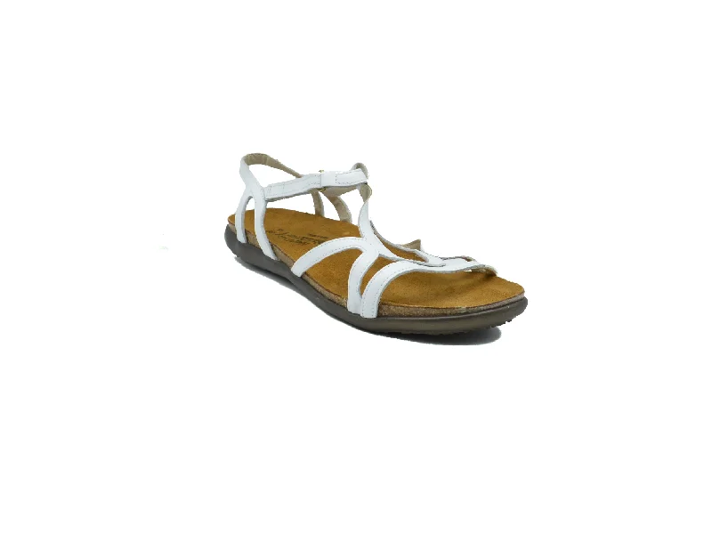 Women's Flat Slide Sandals with a Memory Foam Insole in White for All - Day ComfortNAOT Dorith Women's Flat Slide Sandals with a Memory Foam Insole in White for All - Day ComfortNAOT Dorith