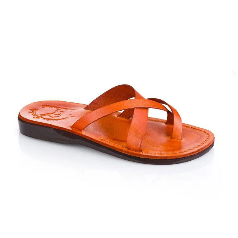 Anti - Slip Women's Sandals with a Grooved Sole in Green for Outdoor AdventuresAbigail - Leather Toe Sandal | Orange Anti - Slip Women's Sandals with a Grooved Sole in Green for Outdoor AdventuresAbigail - Leather Toe Sandal | Orange
