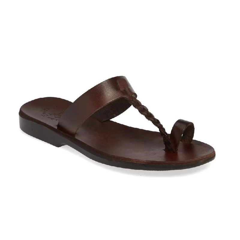 Women's Sandals with a Floral - Printed Upper in Pink for a Feminine Spring LookAra - Braided Leather Sandal | Brown Women's Sandals with a Floral - Printed Upper in Pink for a Feminine Spring LookAra - Braided Leather Sandal | Brown