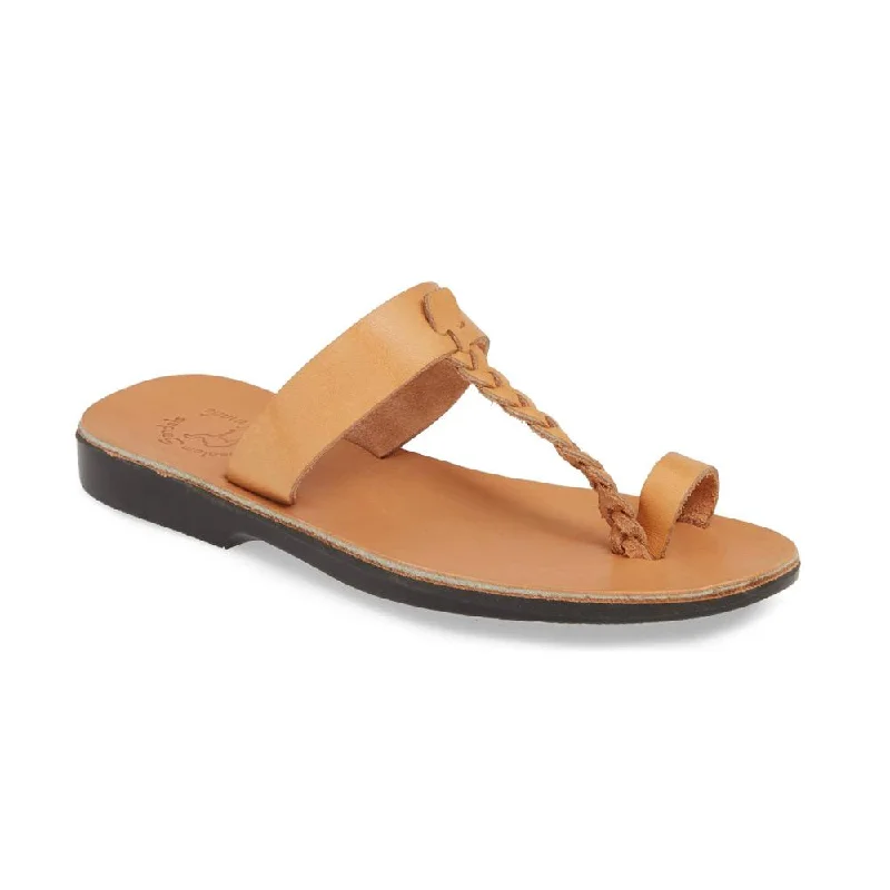 Sustainable Women's Recycled Material Sandals in Beige for Eco - Conscious ShoppersAra - Braided Leather Sandal | Tan Sustainable Women's Recycled Material Sandals in Beige for Eco - Conscious ShoppersAra - Braided Leather Sandal | Tan