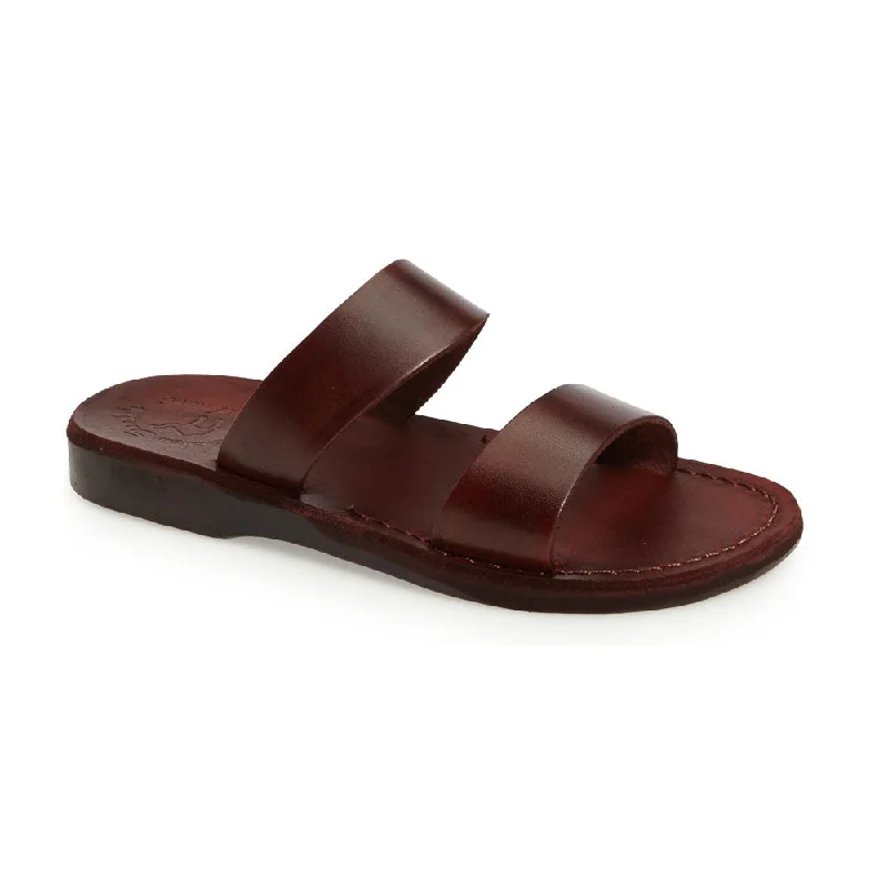 Women's Sandals with a Wedge Heel and a Tassel Detail in Orange for a Trendy LookAviv - Leather Wide Strap Sandal | Brown Women's Sandals with a Wedge Heel and a Tassel Detail in Orange for a Trendy LookAviv - Leather Wide Strap Sandal | Brown