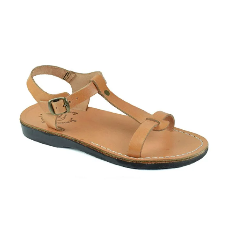 Women's Sandals with a Wedge Heel and a Tassel Detail in Orange for a Trendy LookBathsheba - Leather T Strap Sandal | Tan Women's Sandals with a Wedge Heel and a Tassel Detail in Orange for a Trendy LookBathsheba - Leather T Strap Sandal | Tan