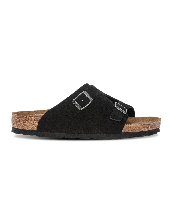 Women's Flat Slide Sandals with a Memory Foam Insole in White for All - Day ComfortBirkenstock Zurich Suede Leather Black Sandals Women's Flat Slide Sandals with a Memory Foam Insole in White for All - Day ComfortBirkenstock Zurich Suede Leather Black Sandals