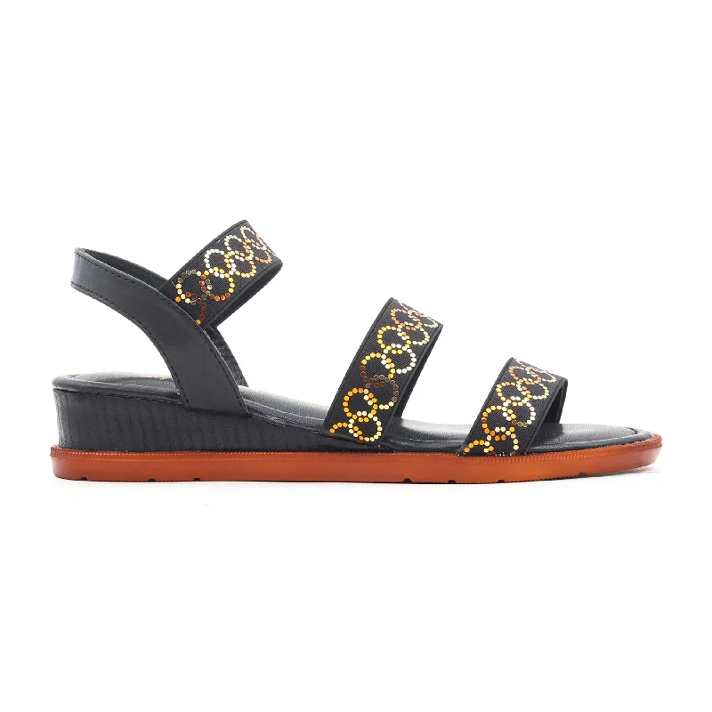 Men's sandals with a removable insole for cleaningBlack Formal Sandal FR4876
