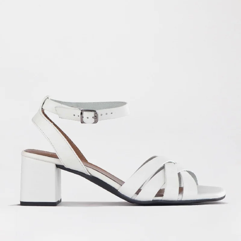 Sustainable Women's Recycled Material Sandals in Beige for Eco - Conscious ShoppersBlock Heel strappy Sandal in White - 12678 Sustainable Women's Recycled Material Sandals in Beige for Eco - Conscious ShoppersBlock Heel strappy Sandal in White - 12678
