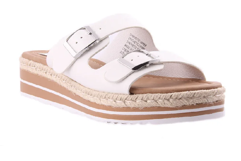 Child - Friendly Women's Sandals with a Secure Buckle in Purple for Moms on the GoBORABORA WHITE Child - Friendly Women's Sandals with a Secure Buckle in Purple for Moms on the GoBORABORA WHITE