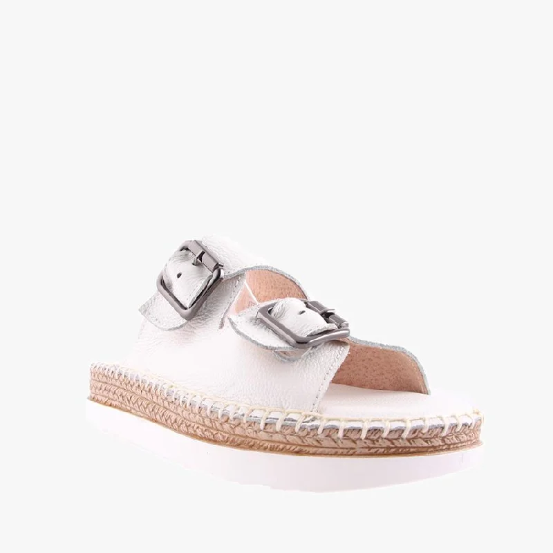 Sustainable Women's Recycled Material Sandals in Beige for Eco - Conscious ShoppersCASSIA WHITE Sustainable Women's Recycled Material Sandals in Beige for Eco - Conscious ShoppersCASSIA WHITE