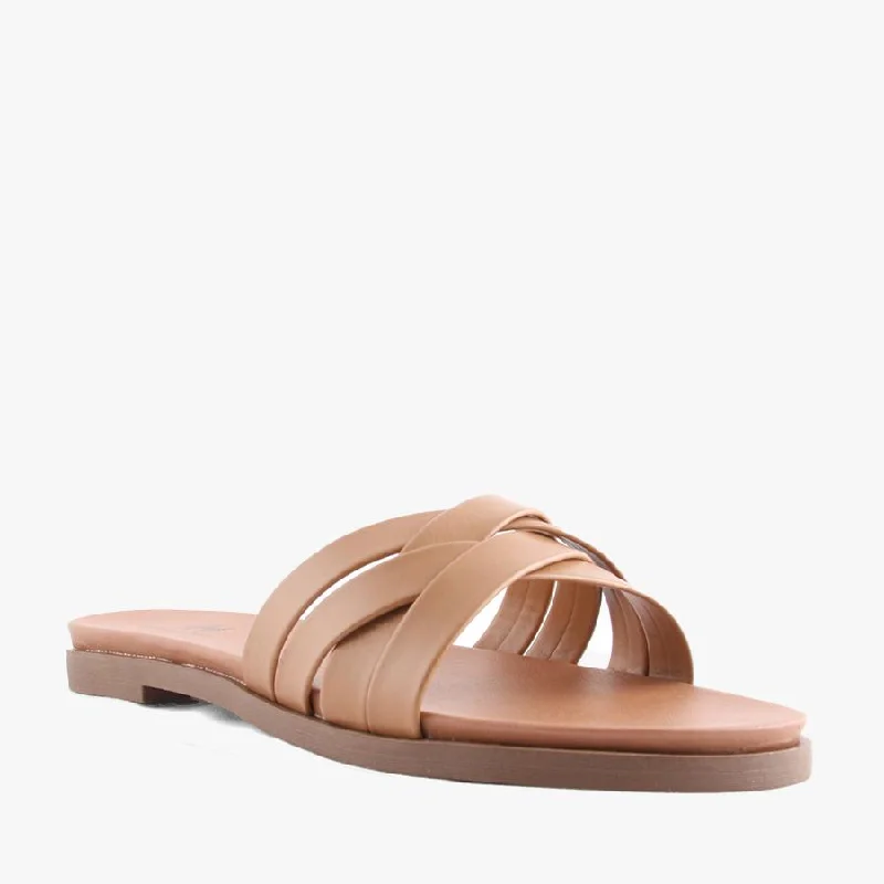 Women's Ankle - Strap Sandals with a Block Heel in Red for a Sophisticated StyleCHELLE CAMEL