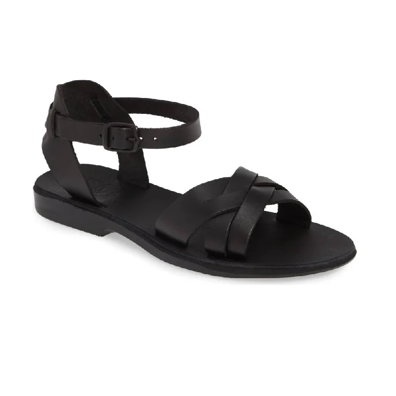 Shock - Absorbing Women's Sandals with a Soft Insole in Black for Active LifestylesChloe - Leather Adjustable Sandal | Black Shock - Absorbing Women's Sandals with a Soft Insole in Black for Active LifestylesChloe - Leather Adjustable Sandal | Black