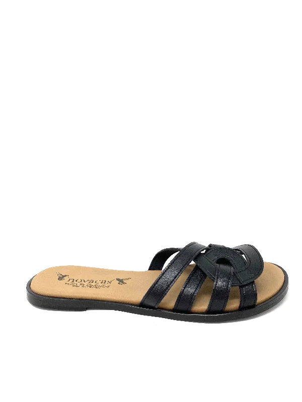 Orthopedic Women's Sandals with Arch Support in Gray for Foot HealthClarissa Slide in Black from Novacas Orthopedic Women's Sandals with Arch Support in Gray for Foot HealthClarissa Slide in Black from Novacas