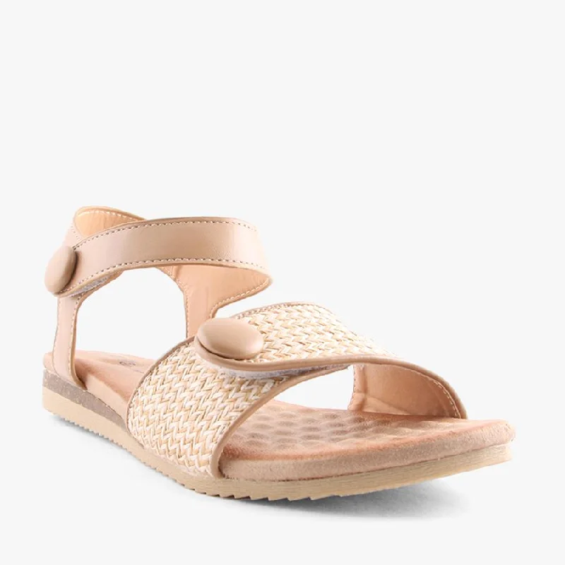 Women's Strappy Gladiator Sandals with Buckle Closures in Tan for a Boho LookCOPPER NATURAL Women's Strappy Gladiator Sandals with Buckle Closures in Tan for a Boho LookCOPPER NATURAL