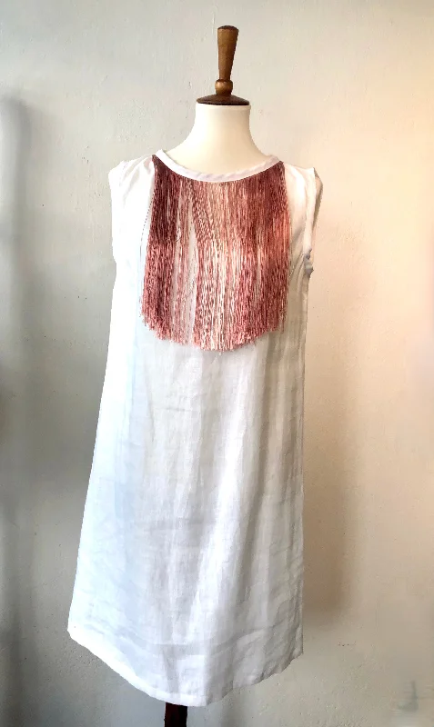 Adjustable Strap Women's Sandals with a Padded Heel in Pink for a Custom FitWhite fringe dress FINAL SALE Adjustable Strap Women's Sandals with a Padded Heel in Pink for a Custom FitWhite fringe dress FINAL SALE