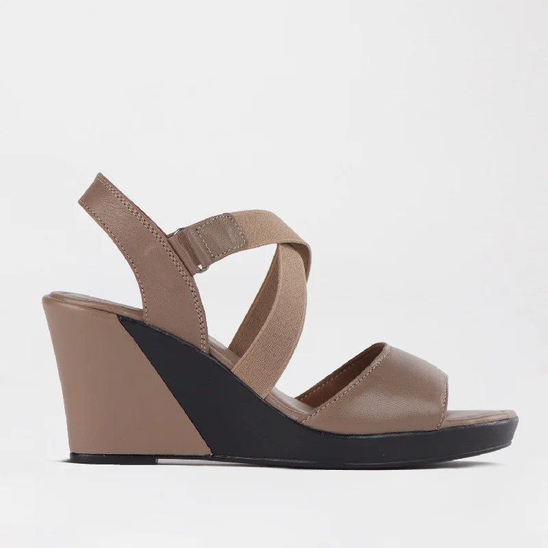Women's Sandals with a Glitter - Coated Strap in Gold for a Sparkly Summer OutfitCrossover Wedge Sandal in Stone - 12288 Women's Sandals with a Glitter - Coated Strap in Gold for a Sparkly Summer OutfitCrossover Wedge Sandal in Stone - 12288