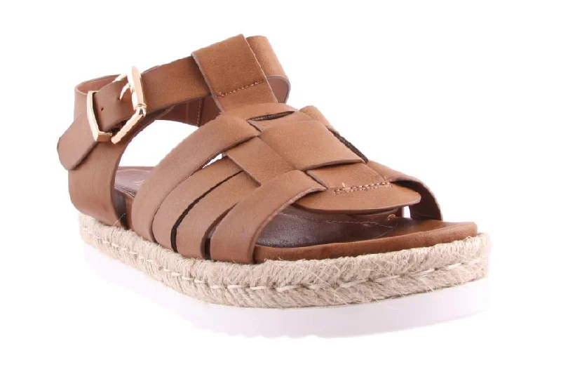Lightweight Women's Mesh - Paneled Sandals in Yellow for BreathabilityDEVON TAN