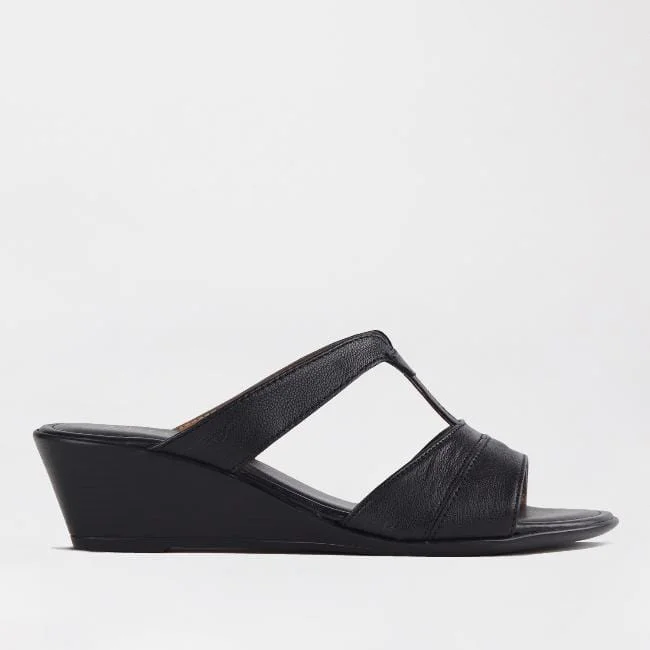 Women's Sandals with a Wedge Heel and a Tassel Detail in Orange for a Trendy LookDouble-band Wedge in Black - 11621 Women's Sandals with a Wedge Heel and a Tassel Detail in Orange for a Trendy LookDouble-band Wedge in Black - 11621