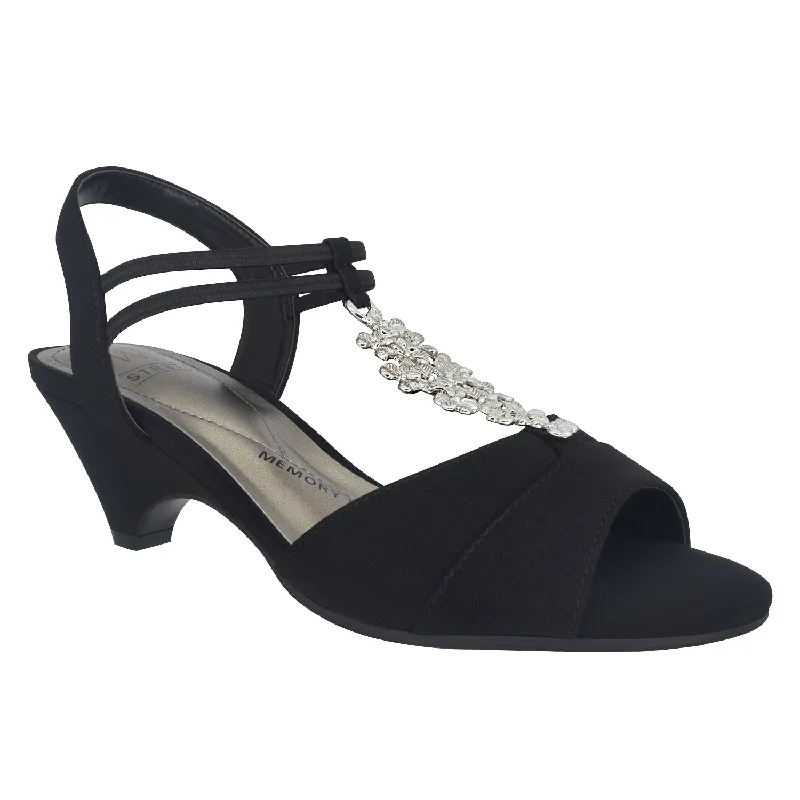 Women's Sandals with a Glitter - Coated Strap in Gold for a Sparkly Summer OutfitEdisha Stretch Sandal with Memory Foam Women's Sandals with a Glitter - Coated Strap in Gold for a Sparkly Summer OutfitEdisha Stretch Sandal with Memory Foam