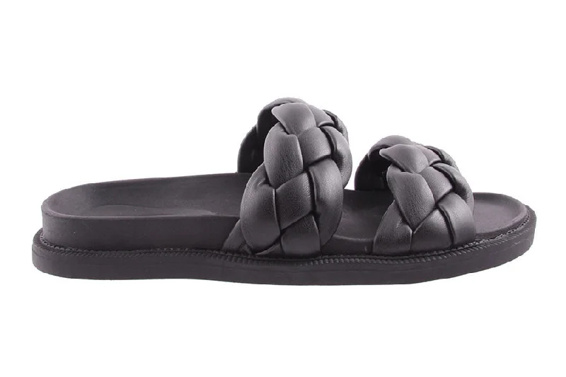Orthopedic Women's Sandals with Arch Support in Gray for Foot HealthELLE BLACK