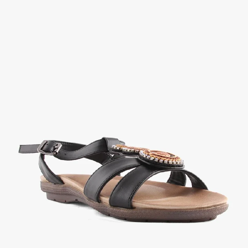 Adjustable Strap Women's Sandals with a Padded Heel in Pink for a Custom FitEVERLEIGH BLACK Adjustable Strap Women's Sandals with a Padded Heel in Pink for a Custom FitEVERLEIGH BLACK