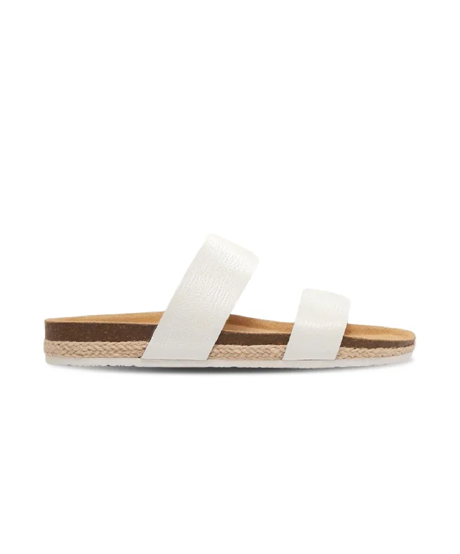 Shock - Absorbing Women's Sandals with a Soft Insole in Black for Active LifestylesFrankie4 Maria III White Grain Slide Shock - Absorbing Women's Sandals with a Soft Insole in Black for Active LifestylesFrankie4 Maria III White Grain Slide