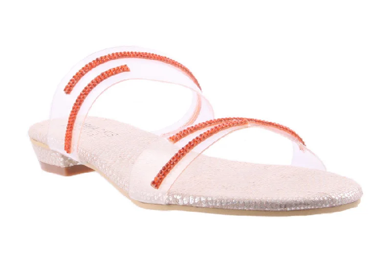 Women's Ankle - Strap Sandals with a Block Heel in Red for a Sophisticated StyleGOLDY ORANGE Women's Ankle - Strap Sandals with a Block Heel in Red for a Sophisticated StyleGOLDY ORANGE
