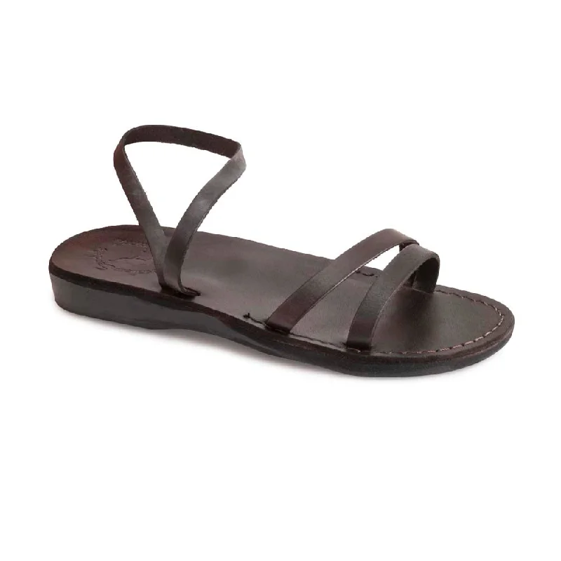 Women's Thong Sandals with a Beaded Design in Multicolor for a Beachy AestheticJada - Leather Ankle Strap Flat Sandal | Brown Women's Thong Sandals with a Beaded Design in Multicolor for a Beachy AestheticJada - Leather Ankle Strap Flat Sandal | Brown