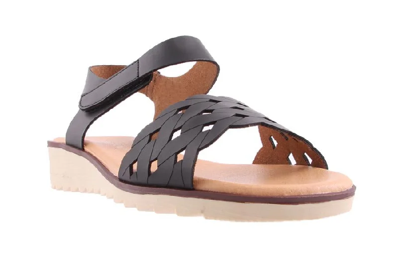Women's Sandals with a Wedge Heel and a Tassel Detail in Orange for a Trendy LookJEWEL BLACK Women's Sandals with a Wedge Heel and a Tassel Detail in Orange for a Trendy LookJEWEL BLACK
