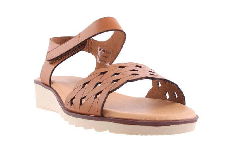 Women's Ankle - Strap Sandals with a Block Heel in Red for a Sophisticated StyleJEWEL BROWN Women's Ankle - Strap Sandals with a Block Heel in Red for a Sophisticated StyleJEWEL BROWN