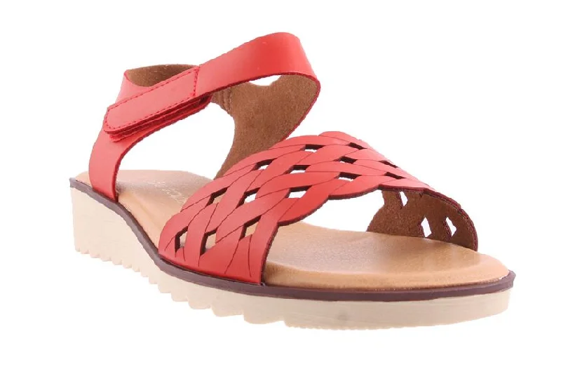 Adjustable Strap Women's Sandals with a Padded Heel in Pink for a Custom FitJEWEL RED Adjustable Strap Women's Sandals with a Padded Heel in Pink for a Custom FitJEWEL RED