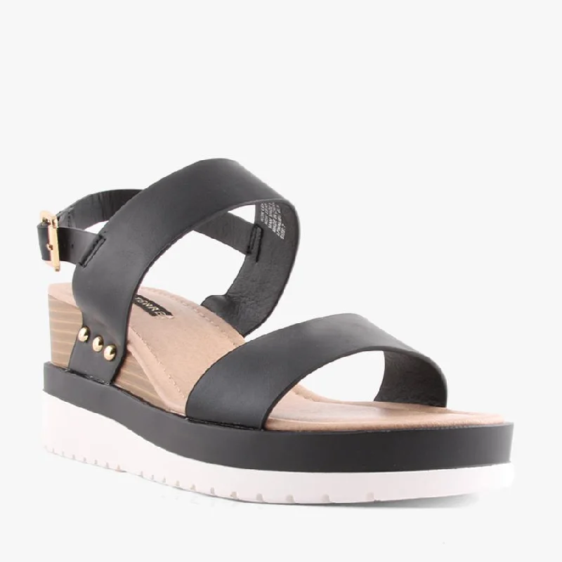 Plus Size Women's Wide - Width Platform Sandals in Black for Added Comfort and HeightMALIBU BLACK Plus Size Women's Wide - Width Platform Sandals in Black for Added Comfort and HeightMALIBU BLACK