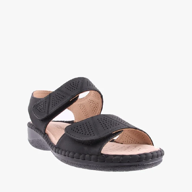 Women's Sandals with a Wedge Heel and a Tassel Detail in Orange for a Trendy LookMANELA BLACK Women's Sandals with a Wedge Heel and a Tassel Detail in Orange for a Trendy LookMANELA BLACK