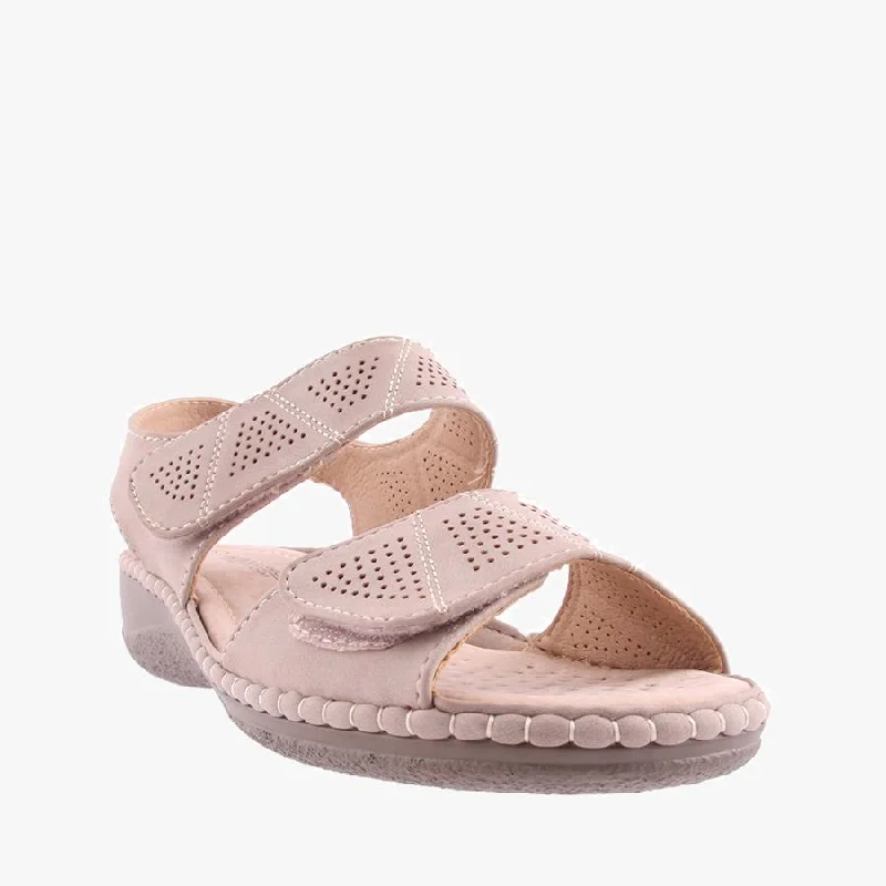 Orthopedic Women's Sandals with Arch Support in Gray for Foot HealthMANELA TAUPE