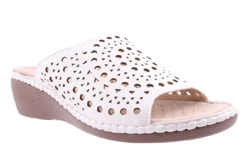 Elastic - Strap Women's Sandals with a Padded Toe in Teal for Easy On - and - OffMANHATTEN WHITE Elastic - Strap Women's Sandals with a Padded Toe in Teal for Easy On - and - OffMANHATTEN WHITE